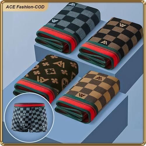 ASHION Lot De 4 Boxers Classiques Pour Hommes