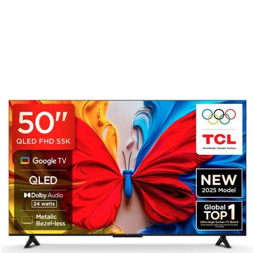 TCL Google TV - 50" QLED - 2K Full HD - S5K_50S5K - Noir - Garantie 12 Mois